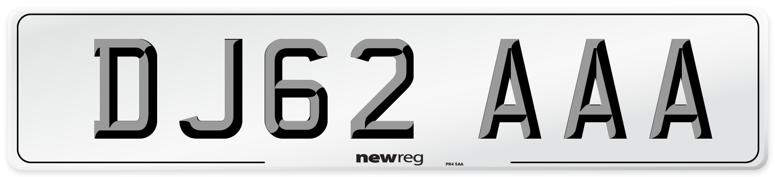 DJ62 AAA Number Plate from New Reg